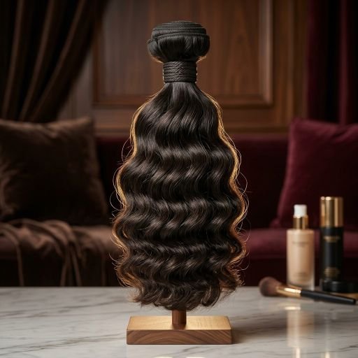 Water wave human hair bundles with matching closure