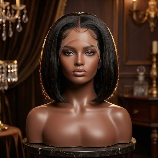 Short pre-cut glueless bob wig